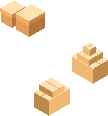 段ボール３箱のイラスト